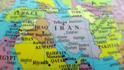 World map Middle East map Asia Africa and Russia Ukraine map Video stock 274525726