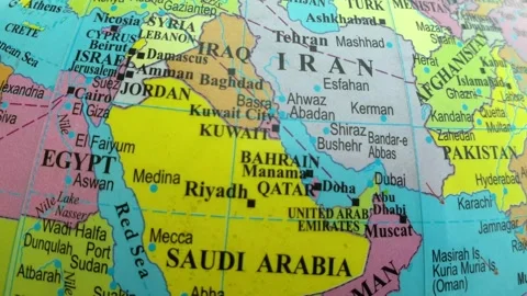 World map Middle East map Asia Africa and Russia Ukraine map Video stock 274525775