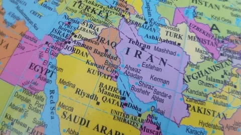 World map Middle East map Asia Africa and Russia Ukraine map Video stock 274527910