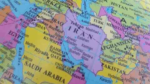 World map Middle East map Asia Africa and Russia Ukraine map Video stock 274527937