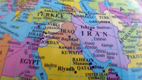 World map Middle East map Asia Africa and Russia Ukraine map Video stock 274528594