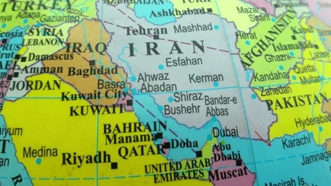 World map Middle East map Asia Africa and Russia Ukraine map Video stock 274529654