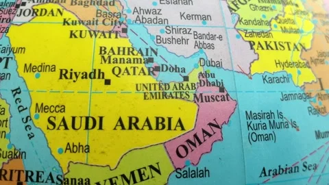 World map Middle East map Asia Africa and Russia Ukraine map Video stock 274529655