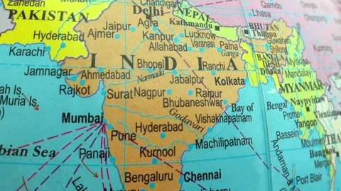 World map Middle East map Asia Africa an... | Stock Video | Pond5