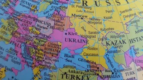 World map Middle East map Asia Africa and Russia Ukraine map 스톡 동영상 274529743