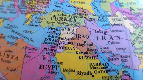 World map Middle East map Asia Africa and Russia Ukraine map 스톡 동영상 274529745
