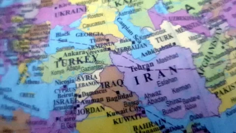 World map Middle East map Asia Africa and Russia Ukraine map 스톡 동영상 281937933