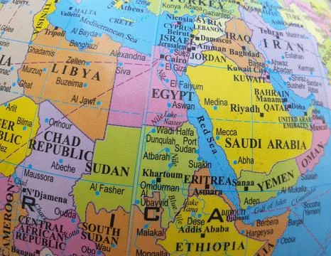 World map, middle east map, africa map, asia map, europe map, Iran map Stock Photos