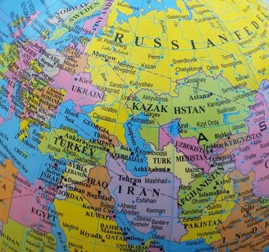World map, middle east map, africa map, asia map, europe map, Iran map Stock Photos