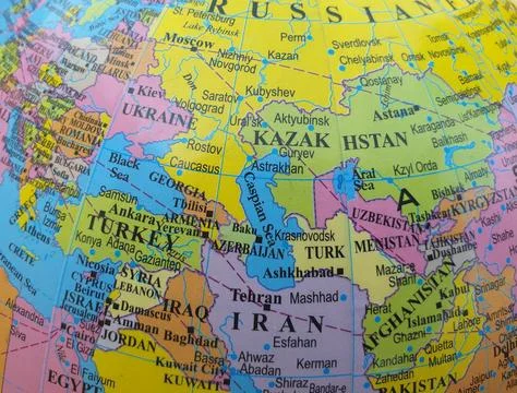World map, middle east map, africa map, asia map, europe map, Iran map Stock Photos