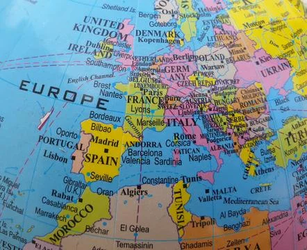 World map, middle east map, africa map, asia map, europe map, Iran map Stock Photos