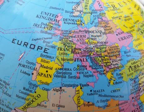 World map, middle east map, africa map, asia map, europe map, Iran map Stock Photos