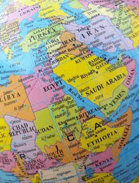 World map, middle east map, africa map, asia map, europe map, Iran map Stock Photos