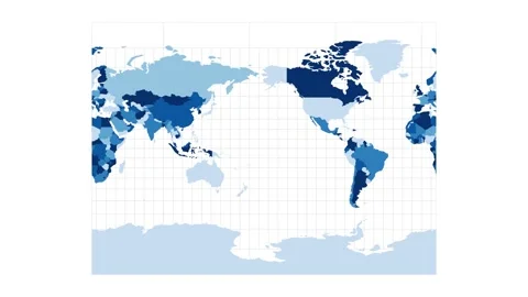 World Map. Miller... Stock Footage 225648364