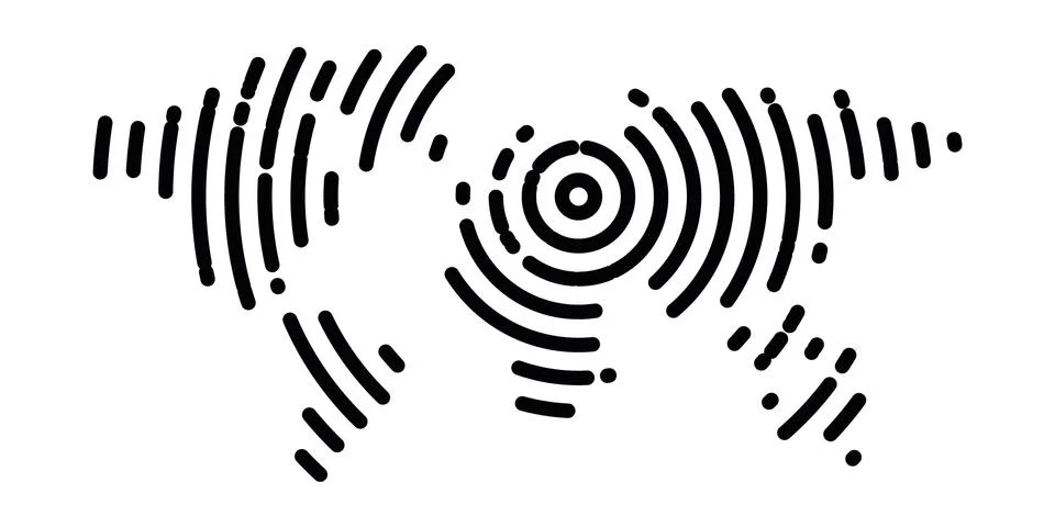 World map modern design Stock Illustration