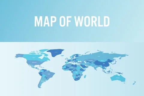 World map in modern design. Vector illustration Stock Illustration