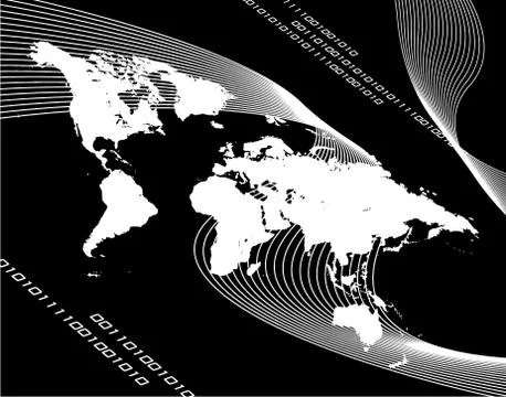 World Map Montage Illustrazione stock