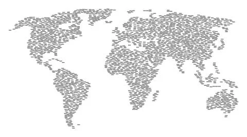 World Map Mosaic of Censored Caption Icons Ilustración de archivo