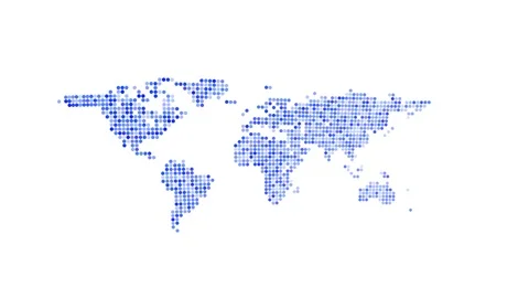 World map motion on white background 動画素材 106138892