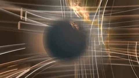 World map moving with glowing neon light lines Stock Footage 255723941