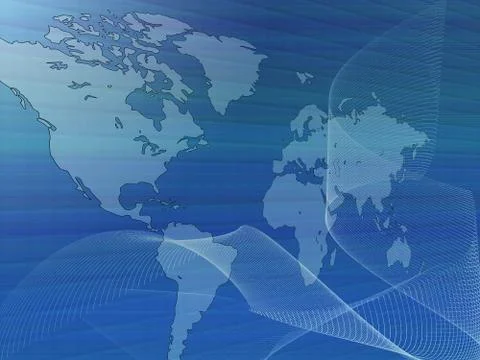 World map with net Stock Illustration