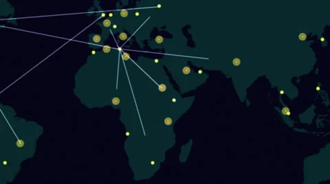 World Map Network 2 Vídeo Stock 23393581