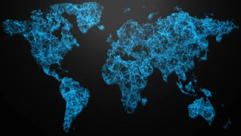 World map network animation Stock Footage 239093513