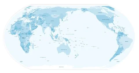 World Map in New Equal Earth Projection Stock Illustration