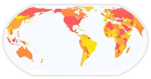 World Map in New Equal Earth Projection Stock Illustration