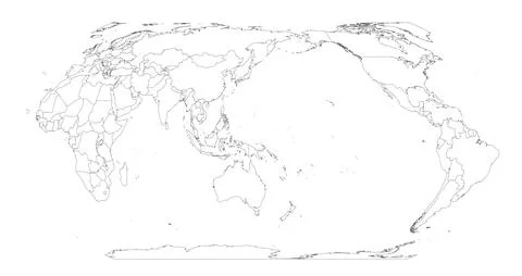 World Map in New Equal Earth Projection Stock Illustration