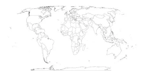 World Map in New Equal Earth Projection Stock Illustration