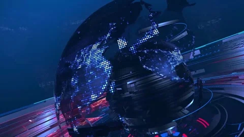 World Map News Background. Breaking News Intro 4k Stock Footage 279476362