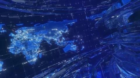 World Map News Background Stock Footage 328286143
