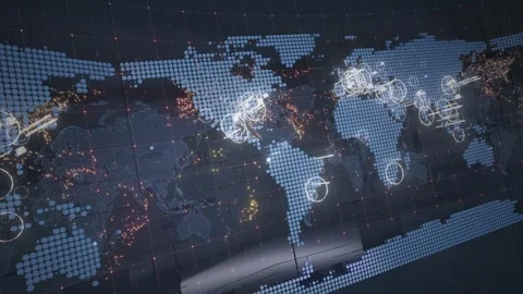World Map News Background Stock Footage 335602717