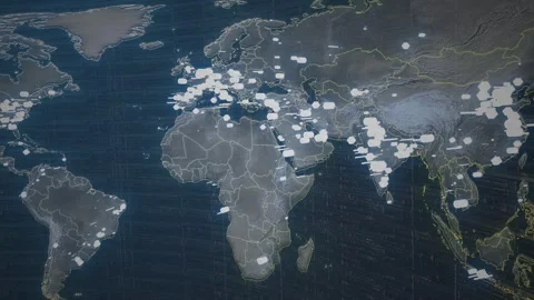 World Map News Background Stock Footage 335604126