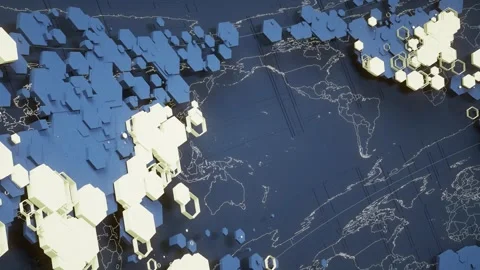 World Map News Background Stock Footage 335661413