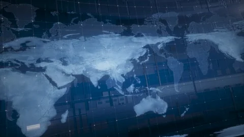 World Map News Background Stock Footage 335794669