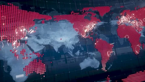 World Map News Background Stock Footage 335794670
