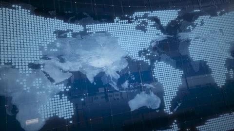 World Map News Background Stock Footage 335794671
