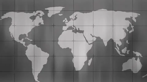 World map news on grid background animation Vídeos de archivo 325260689