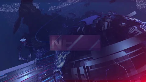 World Map News Intro. Breaking News Intro 4k Stock Footage 253846743