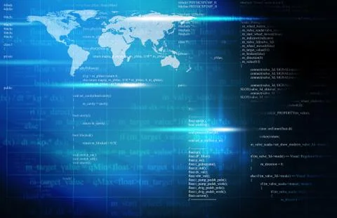 World map with numbers Stock Illustration