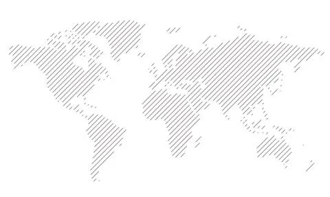 World map of oblique line. Stock Illustration