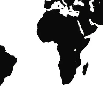 World map or a fragment of the world map made Stock Illustration