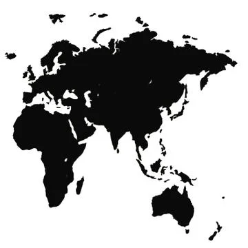 World map or a fragment of the world map made Stock Illustration
