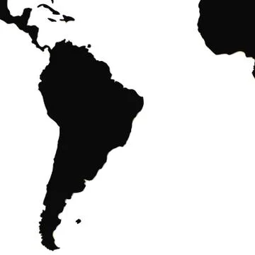 World map or a fragment of the world map made Stock Illustration