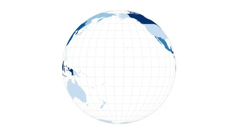 World Map. Orthographic projection. Loopable rotating map of the world. Cool ... Stock Footage 230470036