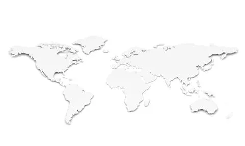 World Map. Paper Shape Stock Illustration