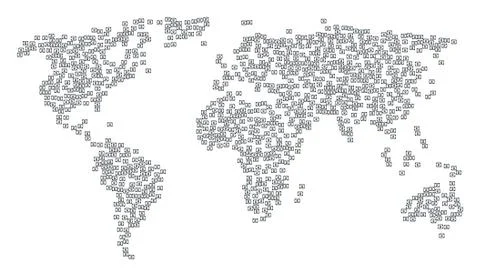 World Map Pattern of Diploma Icons 스톡 일러스트