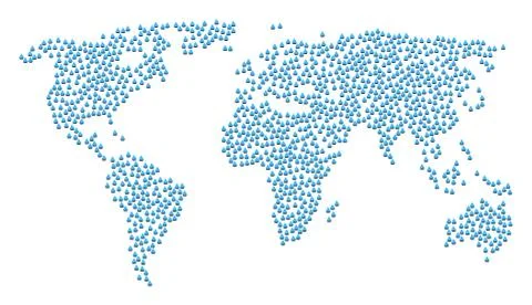 World Map Pattern of Yacht Items Stock Illustration